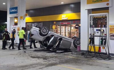 Benzin istasyonunda faciadan son anda dönüldü