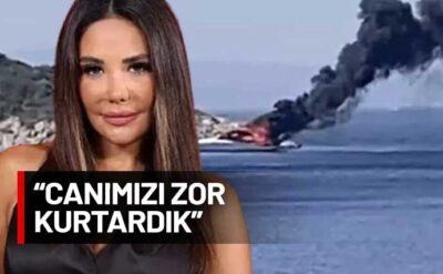 Esra Balamir’in içinde bulunduğu tekne alev alev yandı