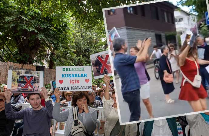 Büyükada’da “azmanbüs”ler “Erik Dalı” ile protesto edildi