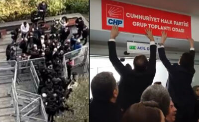 CHP’liler Esenyurt Belediyesi’nde sökülen tabelayı geri astı