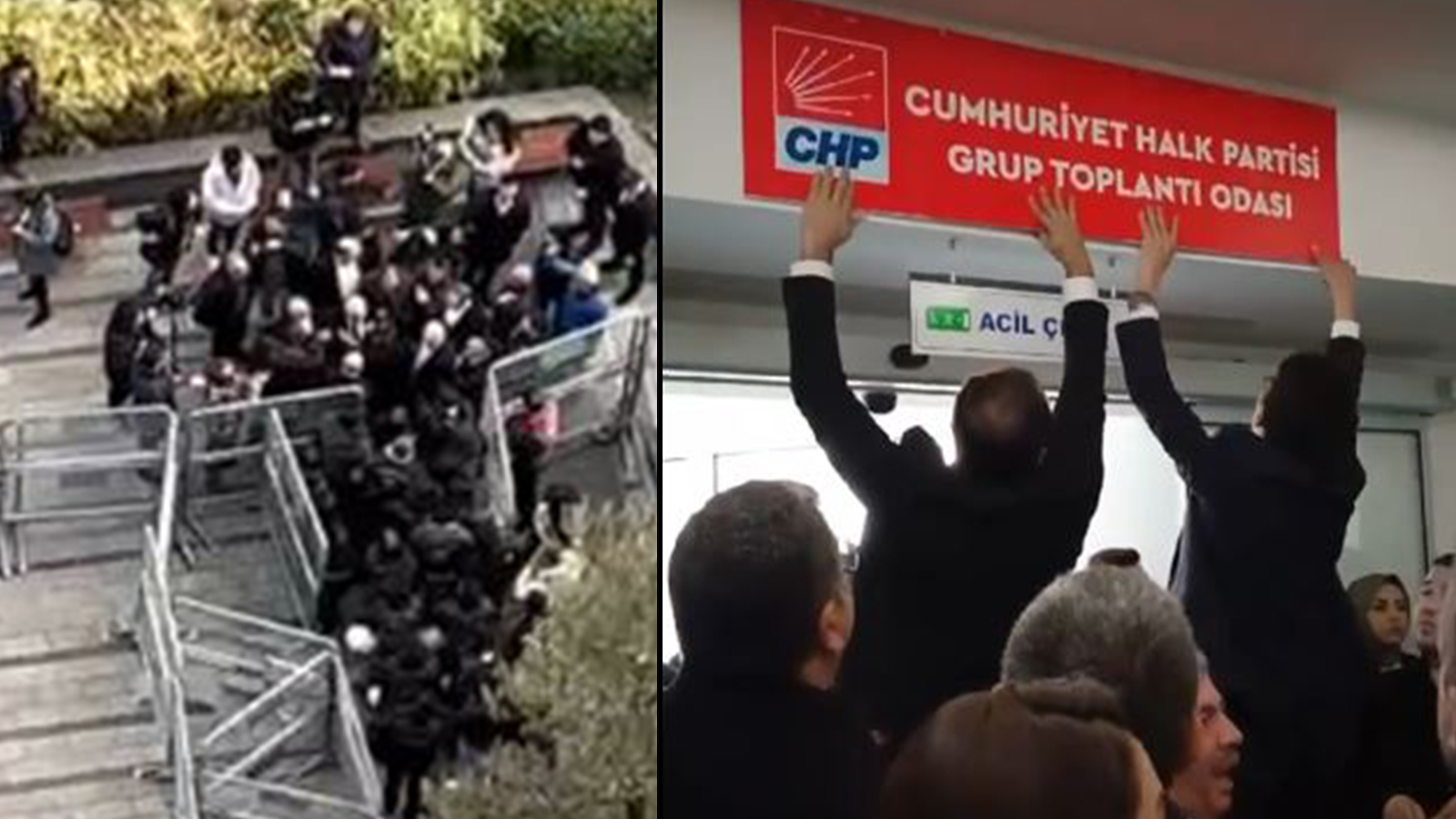 CHP’liler Esenyurt Belediyesi’nde sökülen tabelayı geri astı