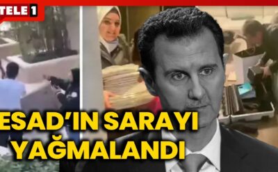 Suriye’de büyük çöküş! Esad’ın sarayı talan edildi!